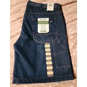 Key Men's Performance Comfort Denim Dungaree Short Enzyme Washed 155.45 Size‎ 42